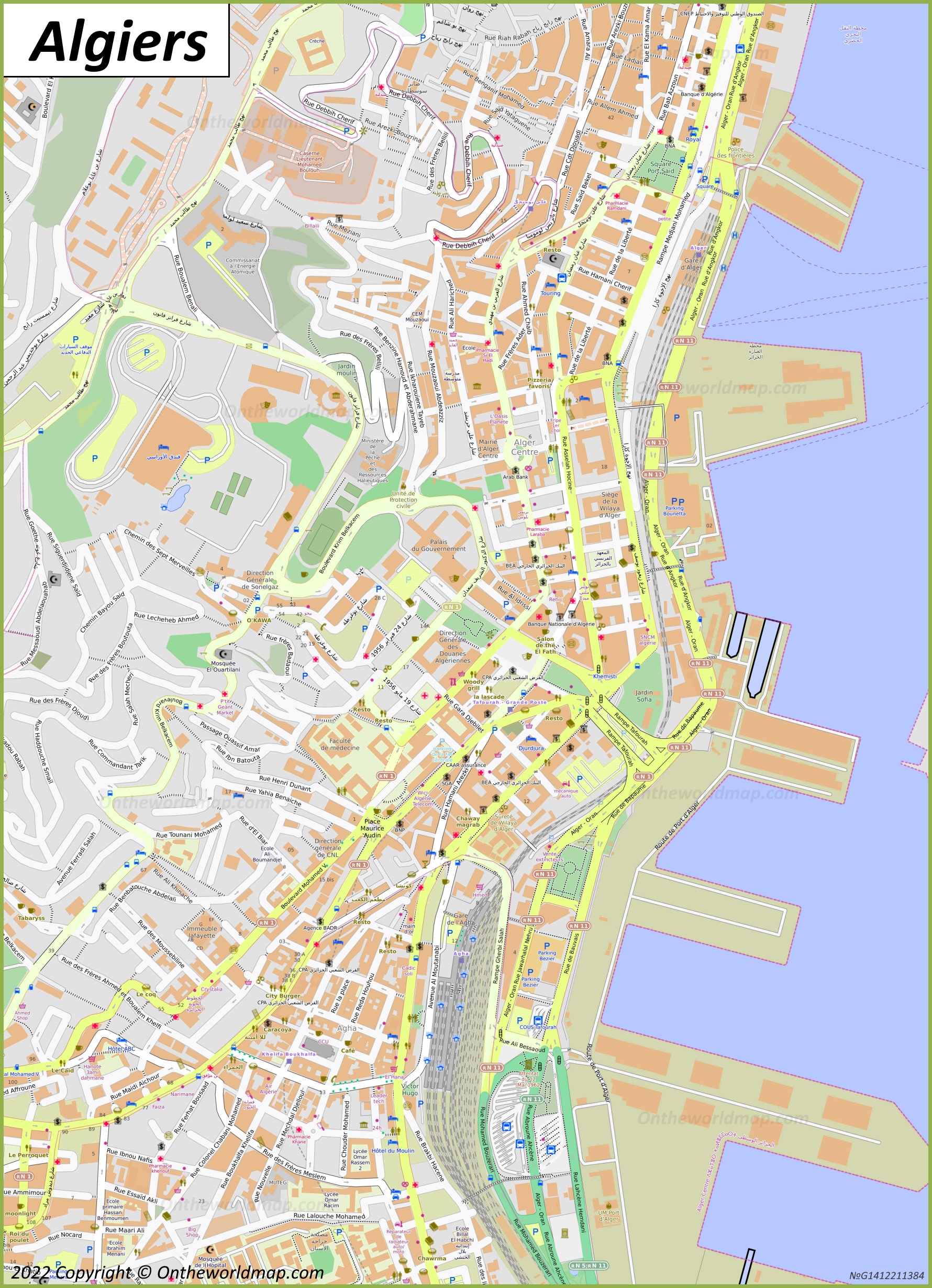 Algiers City Centre Map
