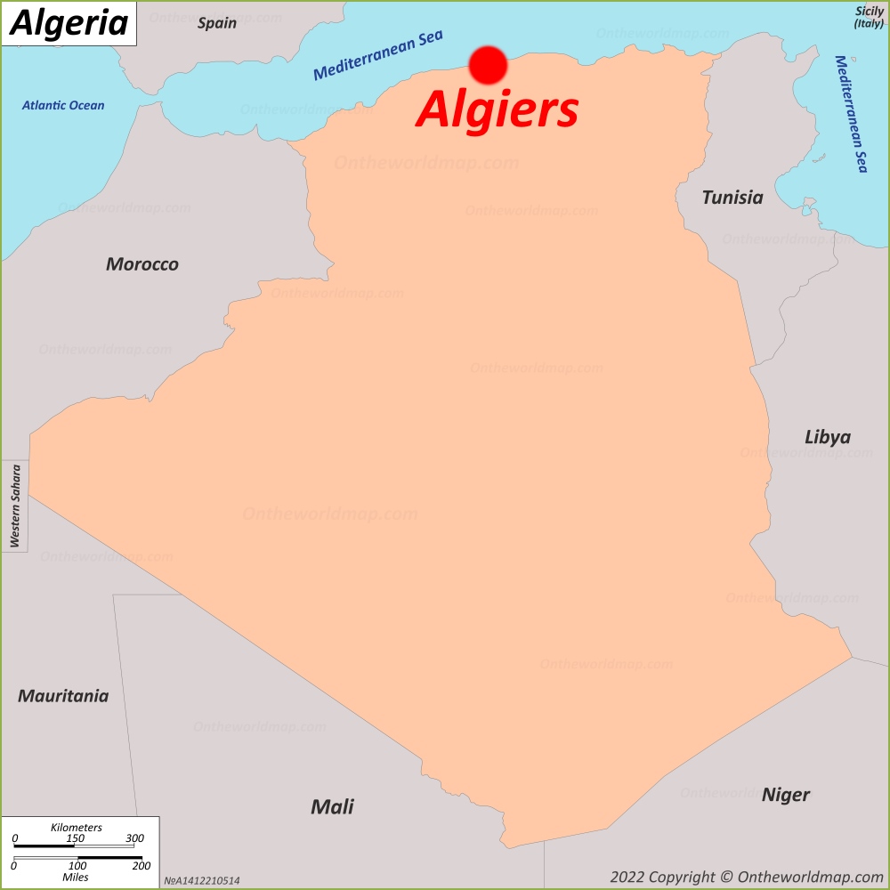 Algiers Algeria Map