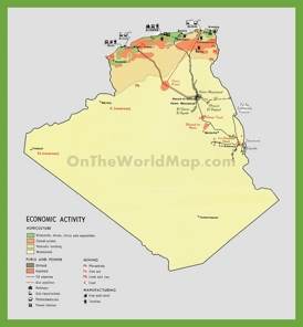 Economic map of Algeria