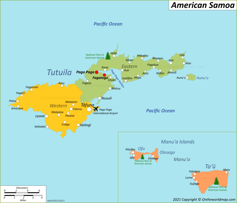 Map Of American Samoa 1000 