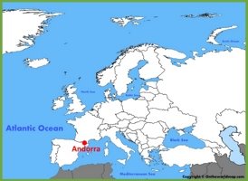 Andorra location on the Europe map