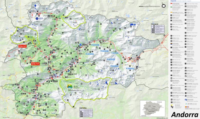 Andorra Tourist Attractions Map