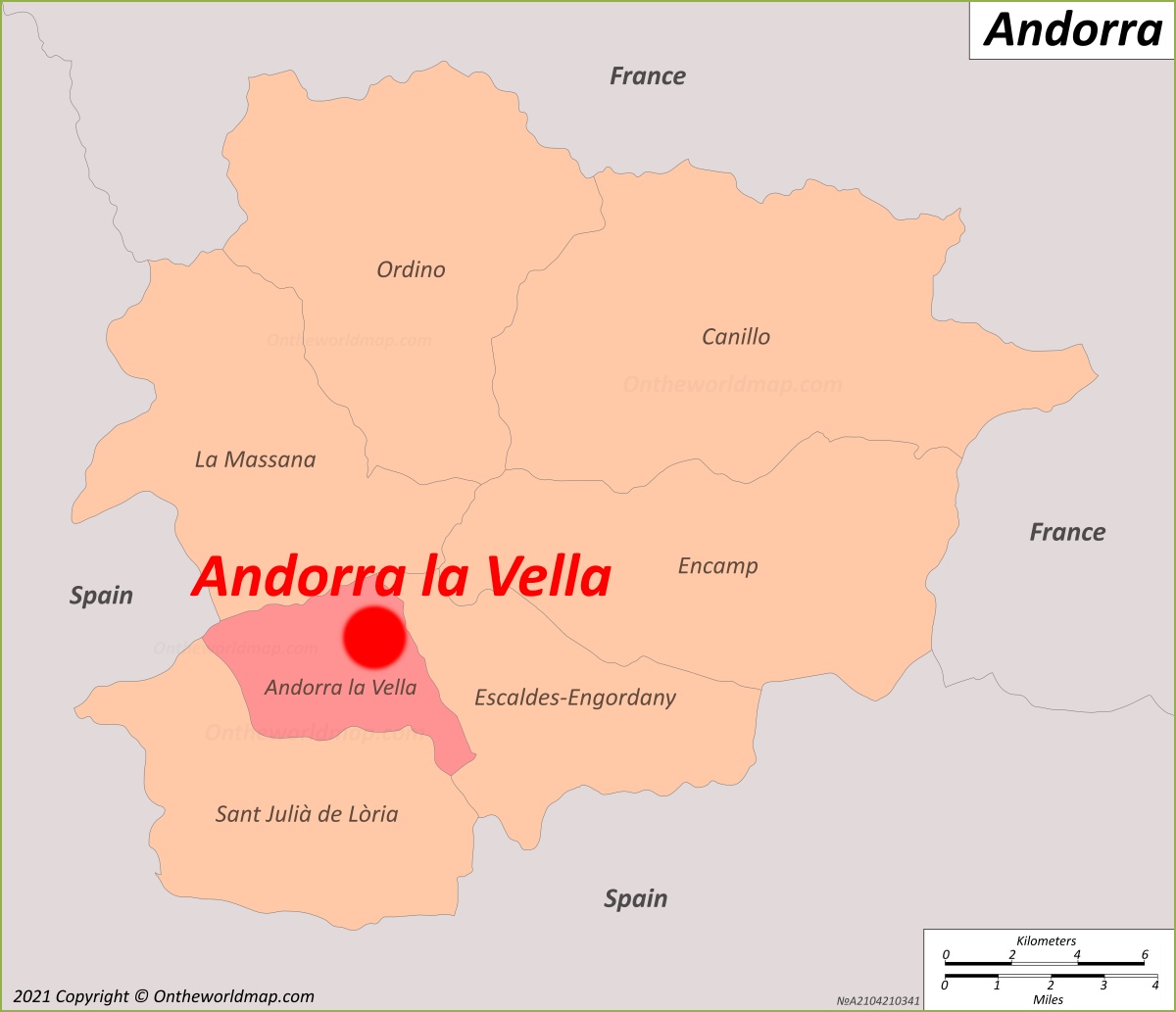 Andorra la Vella Location Map