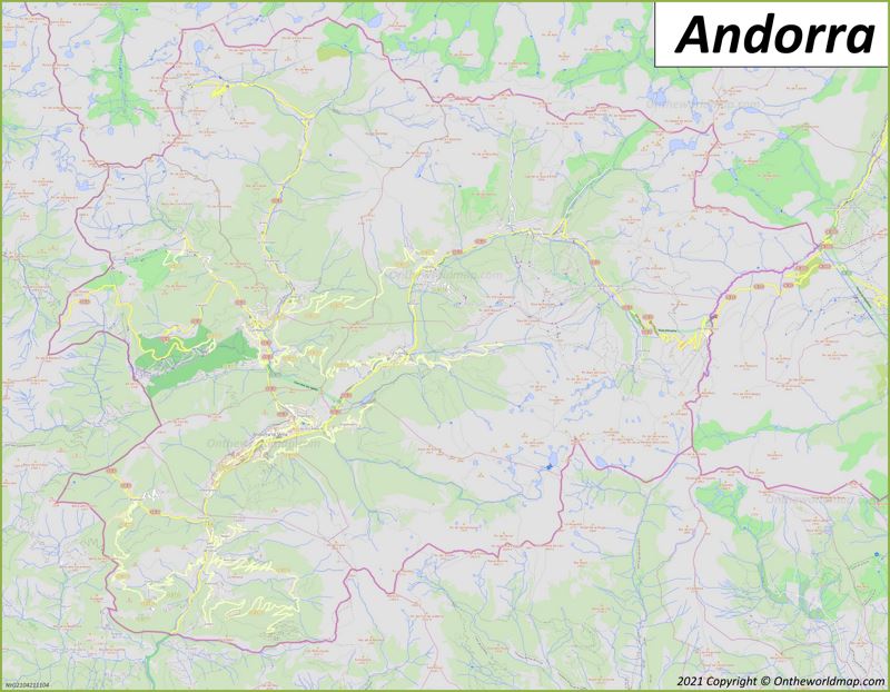 Detailed Map of Andorra