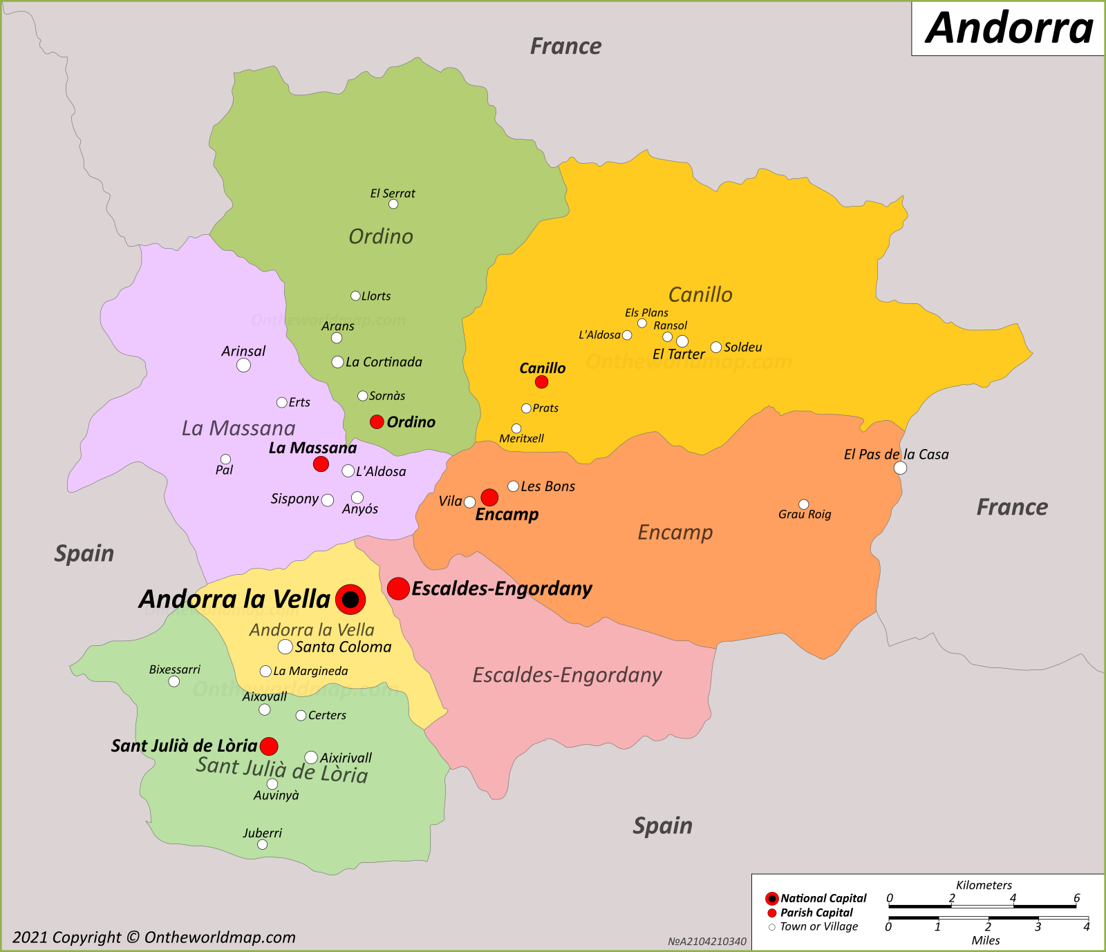 Where Is Andorra Located On A Map Of Europe United States Map   Map Of Andorra 