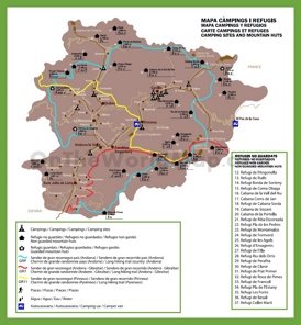 Tourist map of Andorra