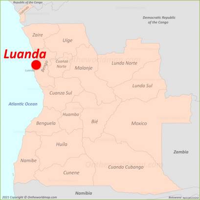Luanda Location Map