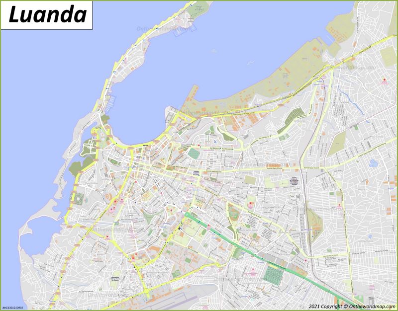 Luanda Map Angola Maps Of Luanda Luanda Map Angola Maps Of Luanda