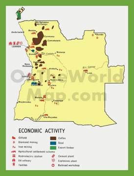 Economic map of Angola