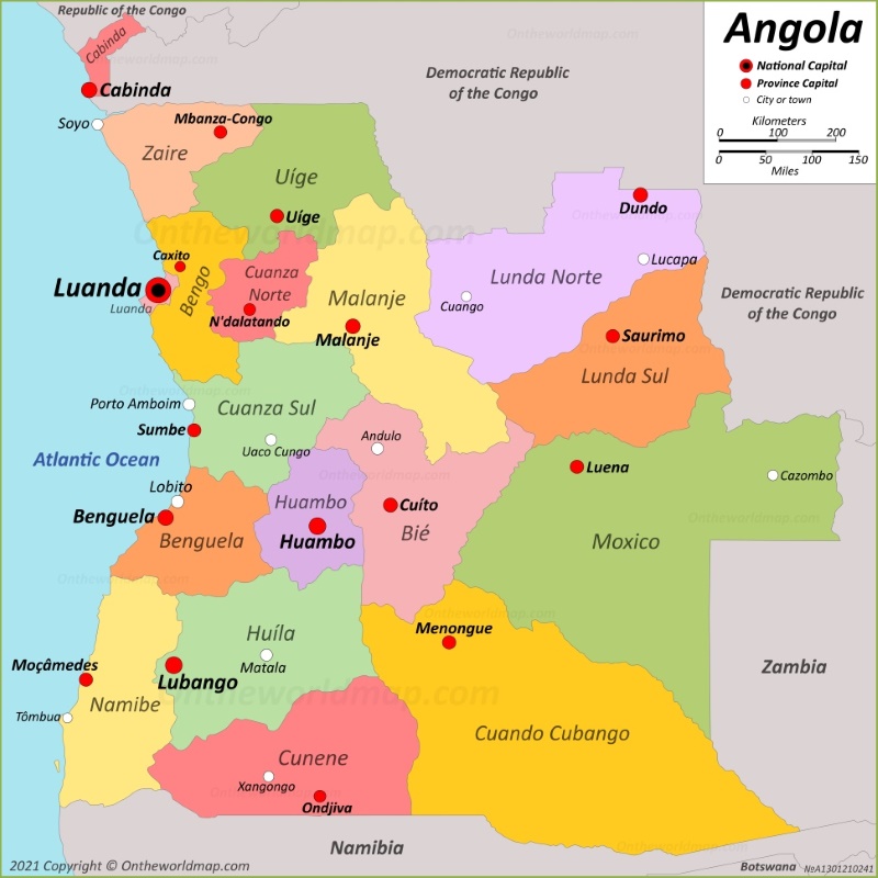 Map of Angola