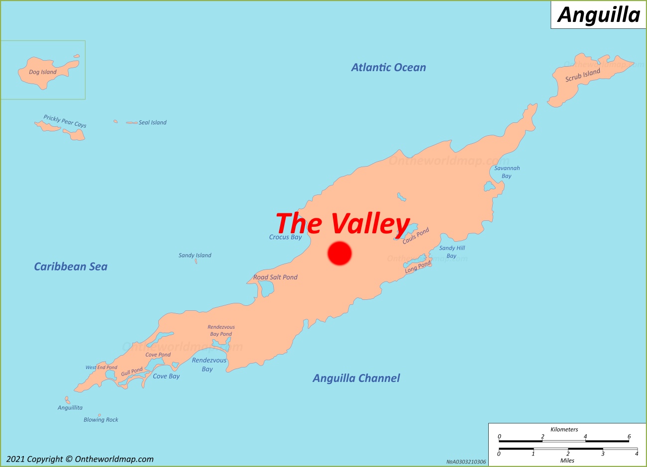 The Valley Location Map