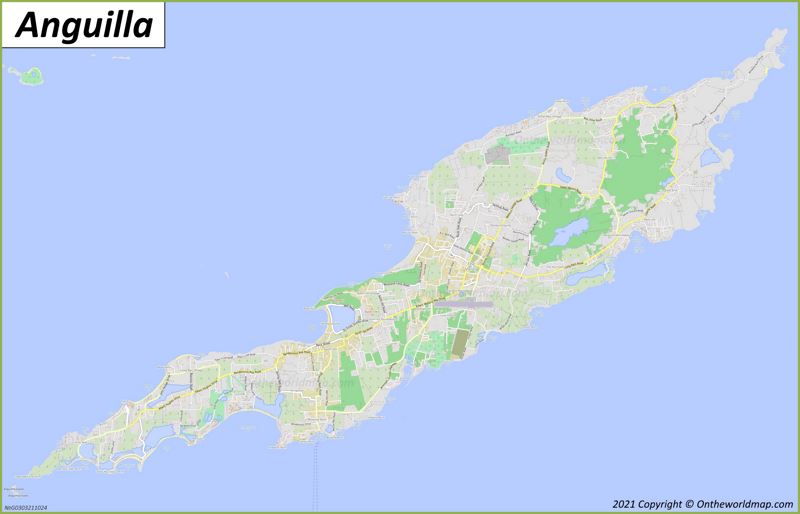 Detailed Map Of Anguilla