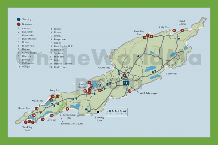 Tourist map of Anguilla