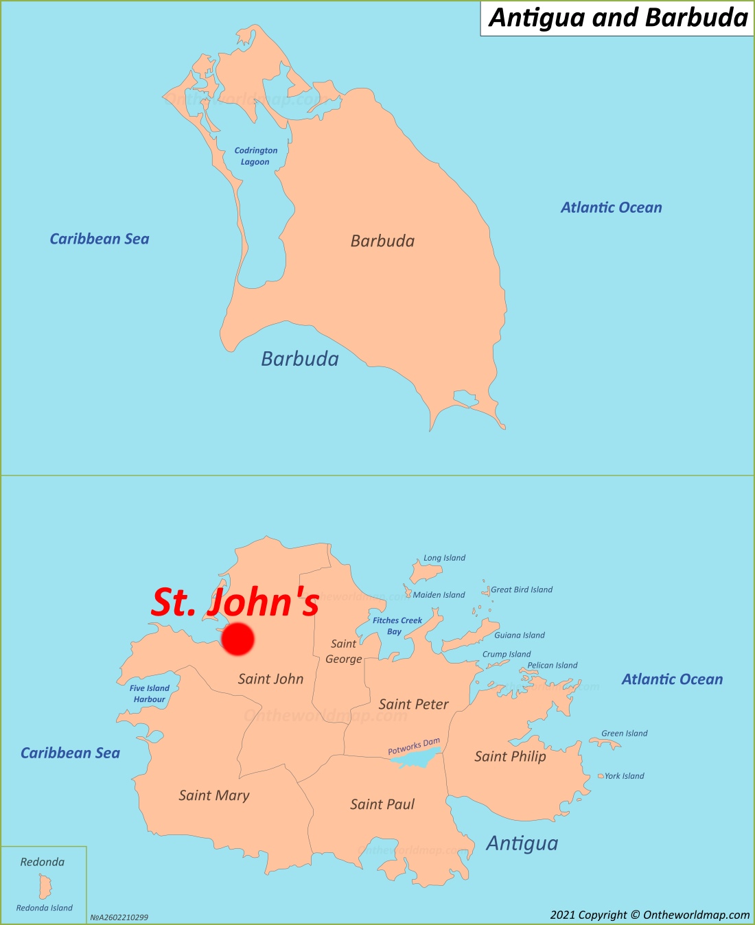 St. John's (Antigua and Barbuda) Location Map