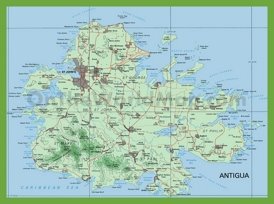 Map of Antigua