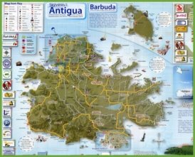 Tourist map of Antigua and Barbuda