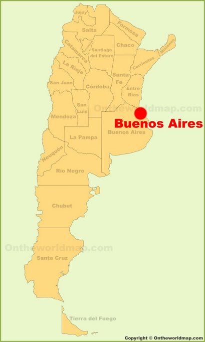 Buenos Aires Location Map