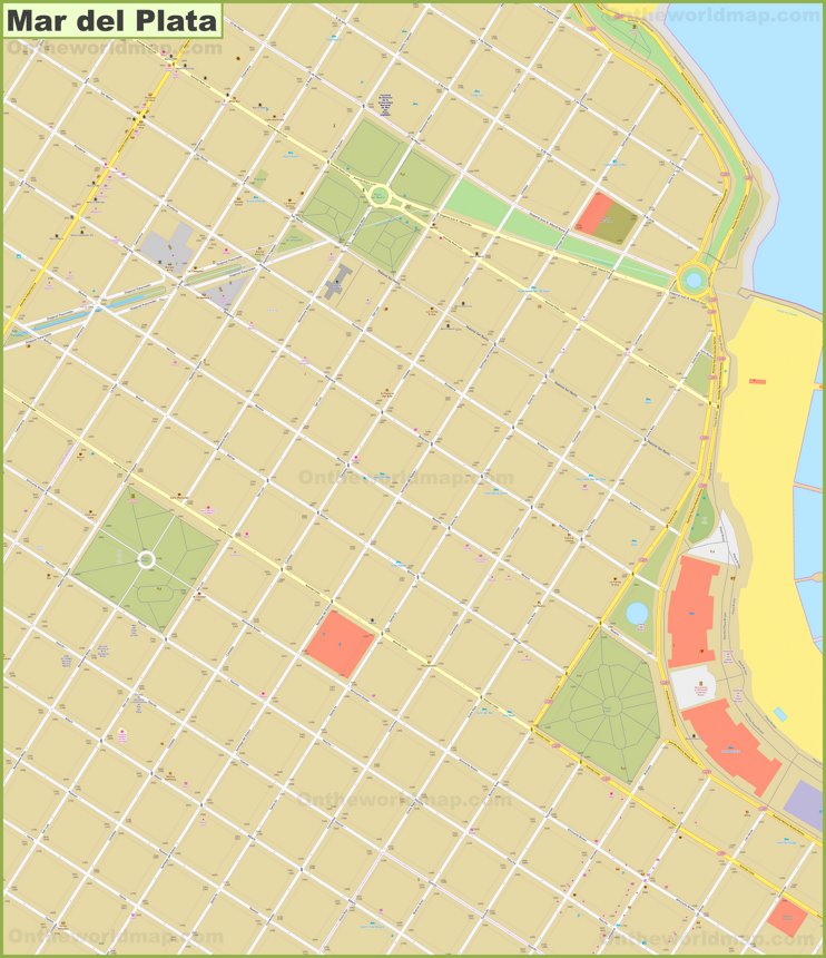 Mar del Plata city center map