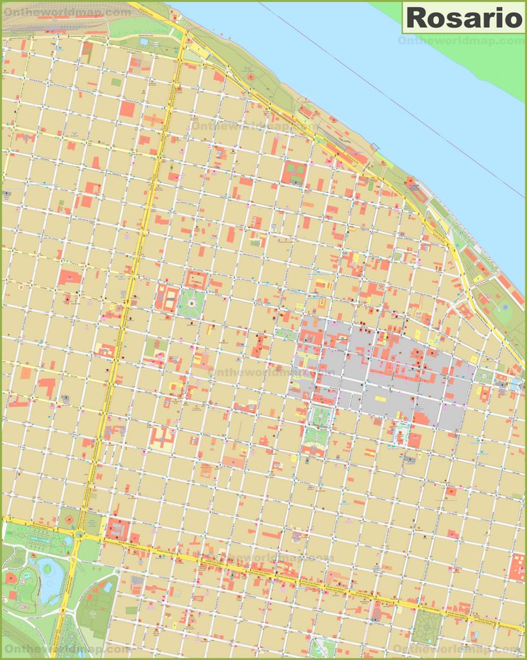 Rosario city center map