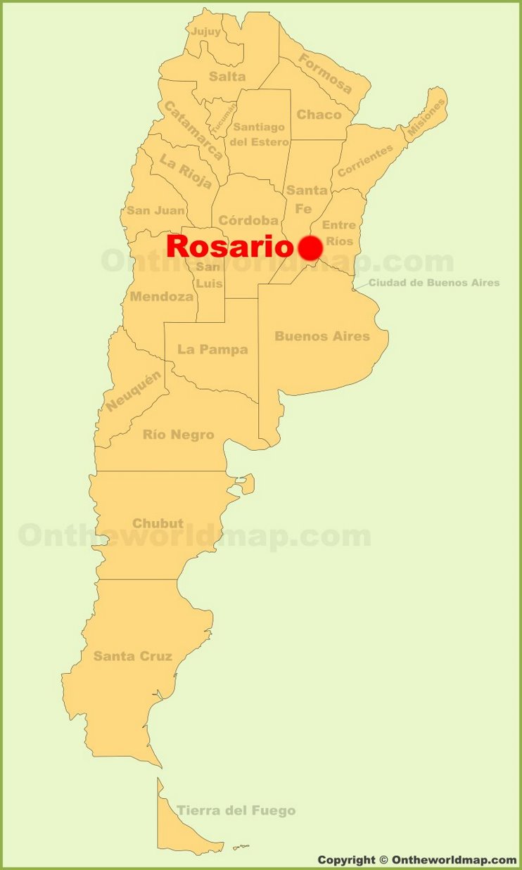 Rosario location on the Argentina map