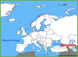 Armenia location on the Europe map