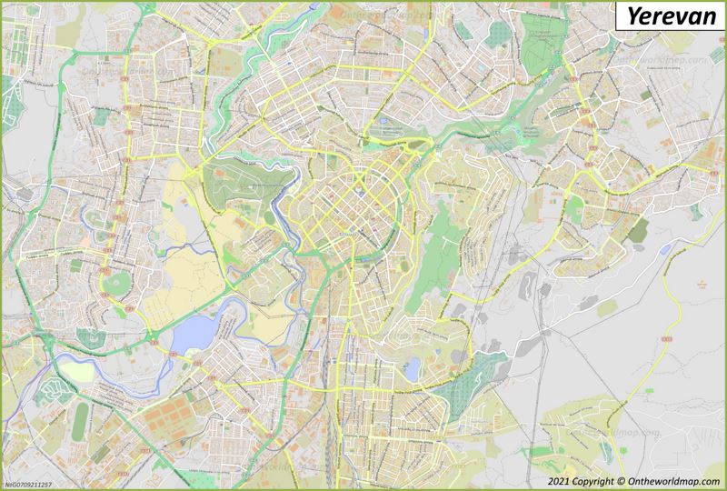 Yerevan Map Armenia Detailed Maps Of Yerevan   Detailed Map Of Yerevan Max 