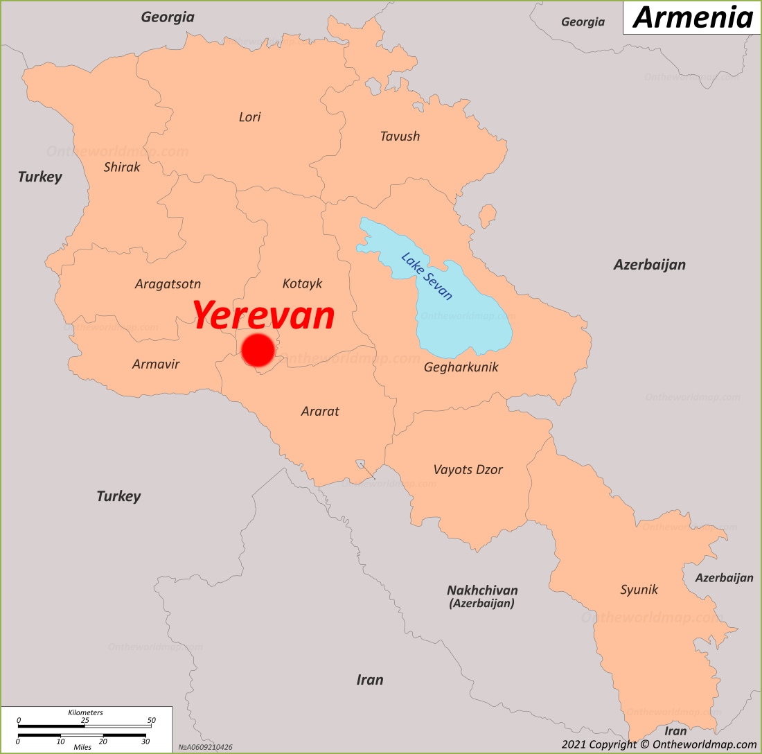 Yerevan Map Armenia Detailed Maps Of Yerevan   Yerevan Location On The Armenia Map 