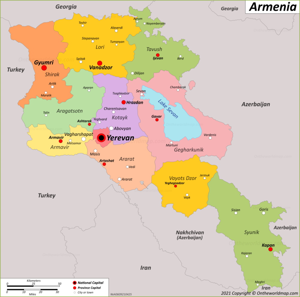 Armenia Map | Detailed Maps of Republic of Armenia