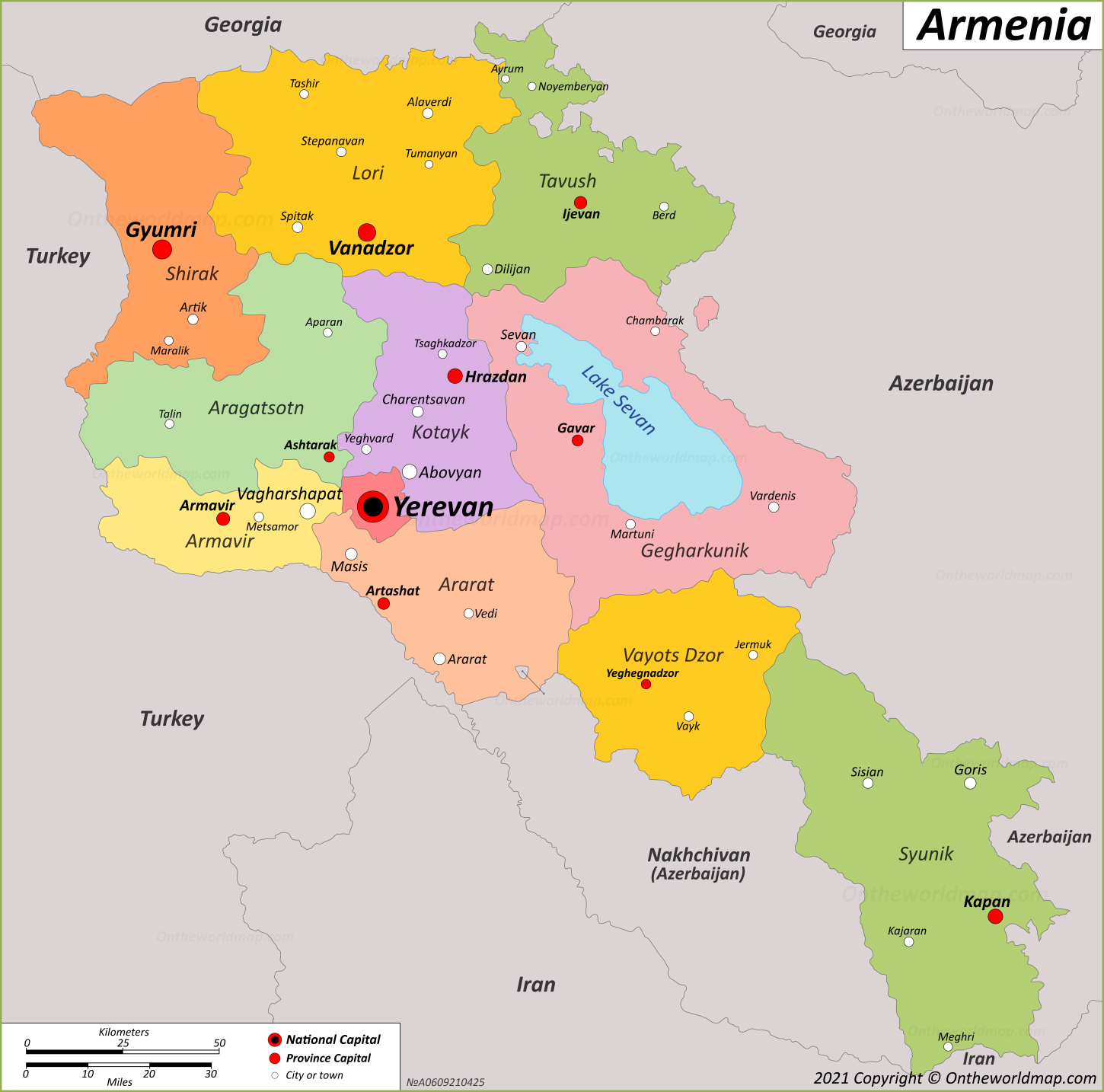 Political Map of Armenia - Nations Online Project