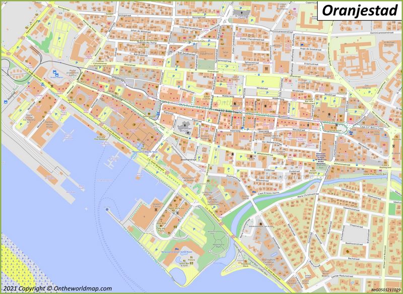 Oranjestad Map | Aruba | Maps of Oranjestad