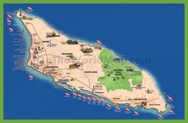 Tourist map of Aruba