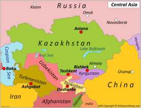 Map of Central Asia