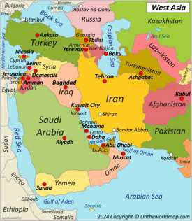 Map of West Asia