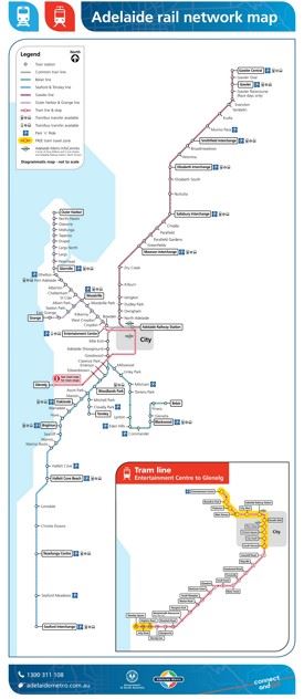 Adelaide rail map