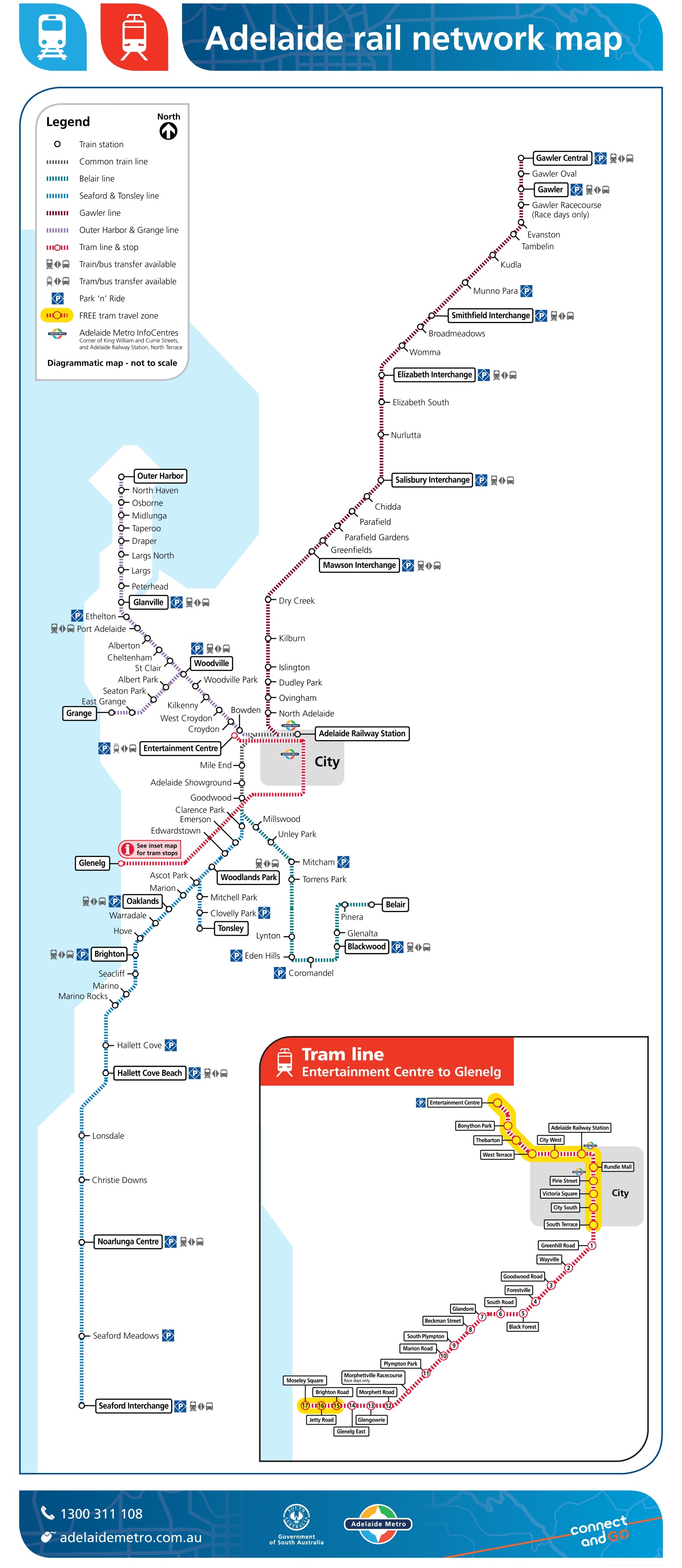 Adelaide Rail Map 
