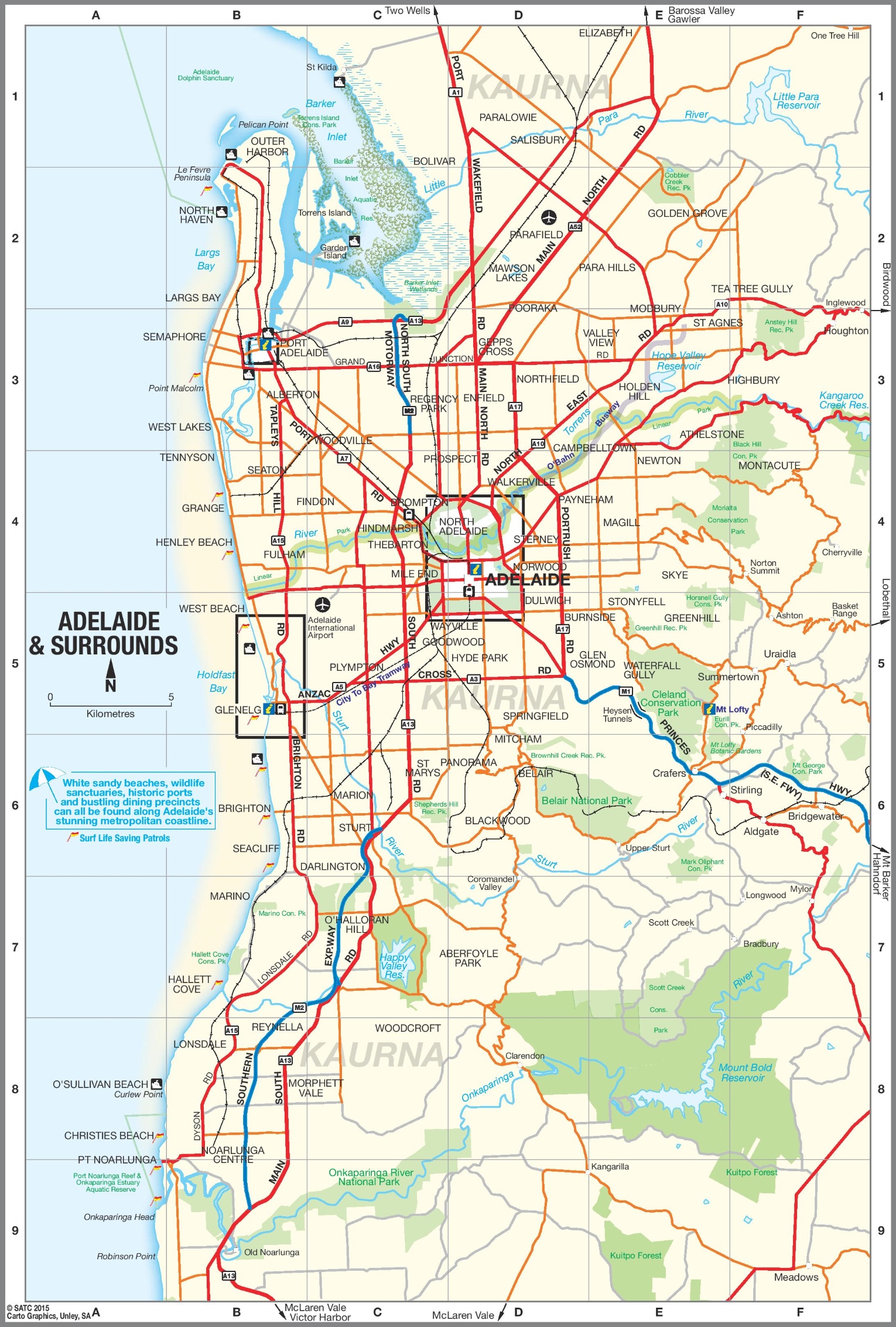 Adelaide Suburbs Map Ontheworldmap