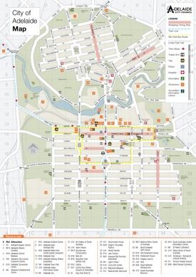 Adelaide tourist attractions map