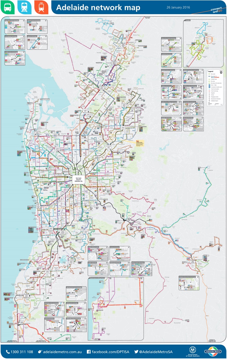 Adelaide Transport Map Max 