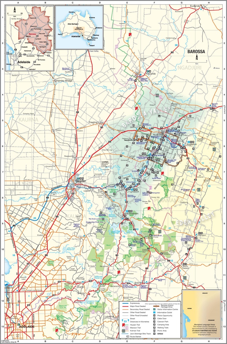 Barossa Valley map