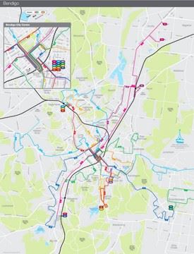 Bendigo Bus map