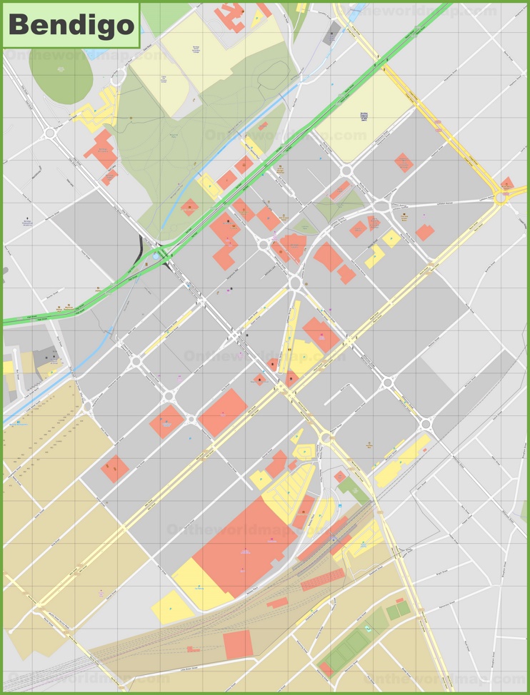 Bendigo CBD map