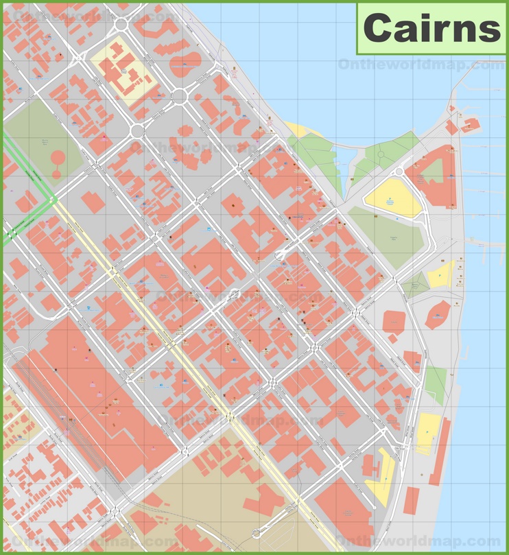 Cairns CBD map