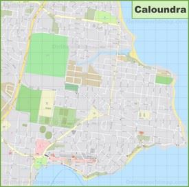 Large detailed map of Caloundra
