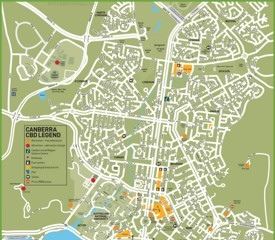 Canberra tourist map