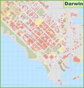 Darwin CBD map