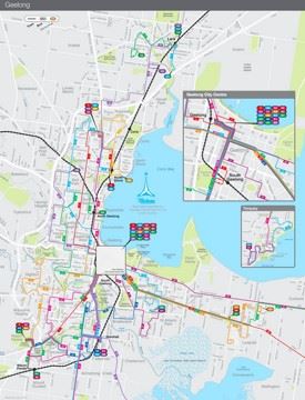 Geelong Bus map