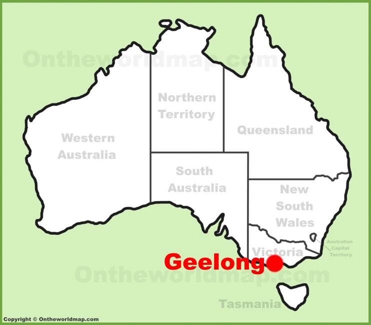 Geelong location on the Australia Map
