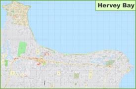 Large detailed map of Hervey Bay