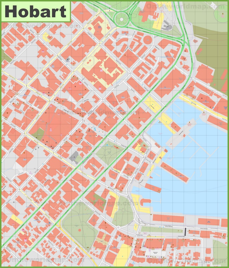 Hobart CBD map