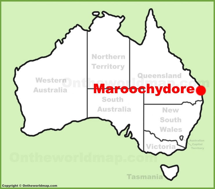 Maroochydore location on the Australia Map